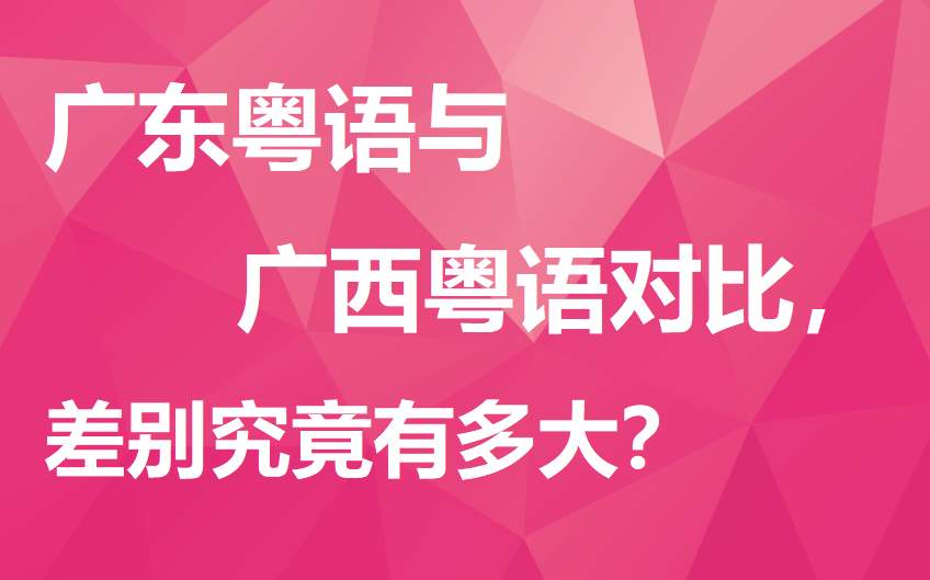 【粤文化】广东粤语与广西粤语,差别究竟有多大?哔哩哔哩bilibili