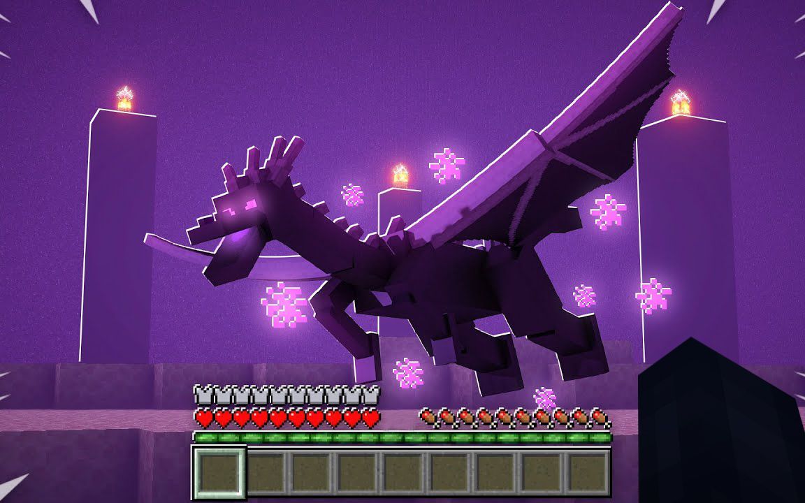 我的世界:挑战徒手撸爆末影龙?