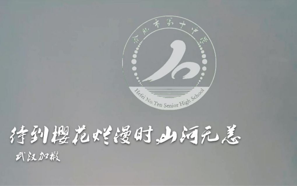 “待到樱花烂漫时,山河无恙”合肥十中武汉加油!哔哩哔哩bilibili