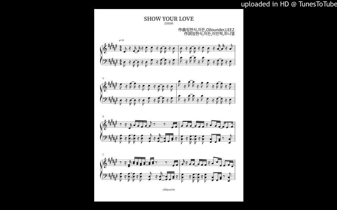 [图]BTOB 4U - Show Your Love 鋼琴(Piano)