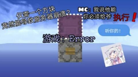 Minecraft 史上最严重bug 一键崩溃服务器 哔哩哔哩 哔哩哔哩 Bilibili