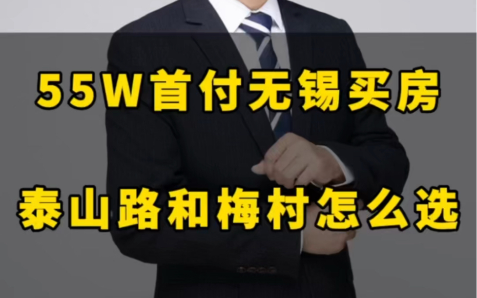 55万首付无锡买房泰山路和梅村怎么选?哪个好?哔哩哔哩bilibili