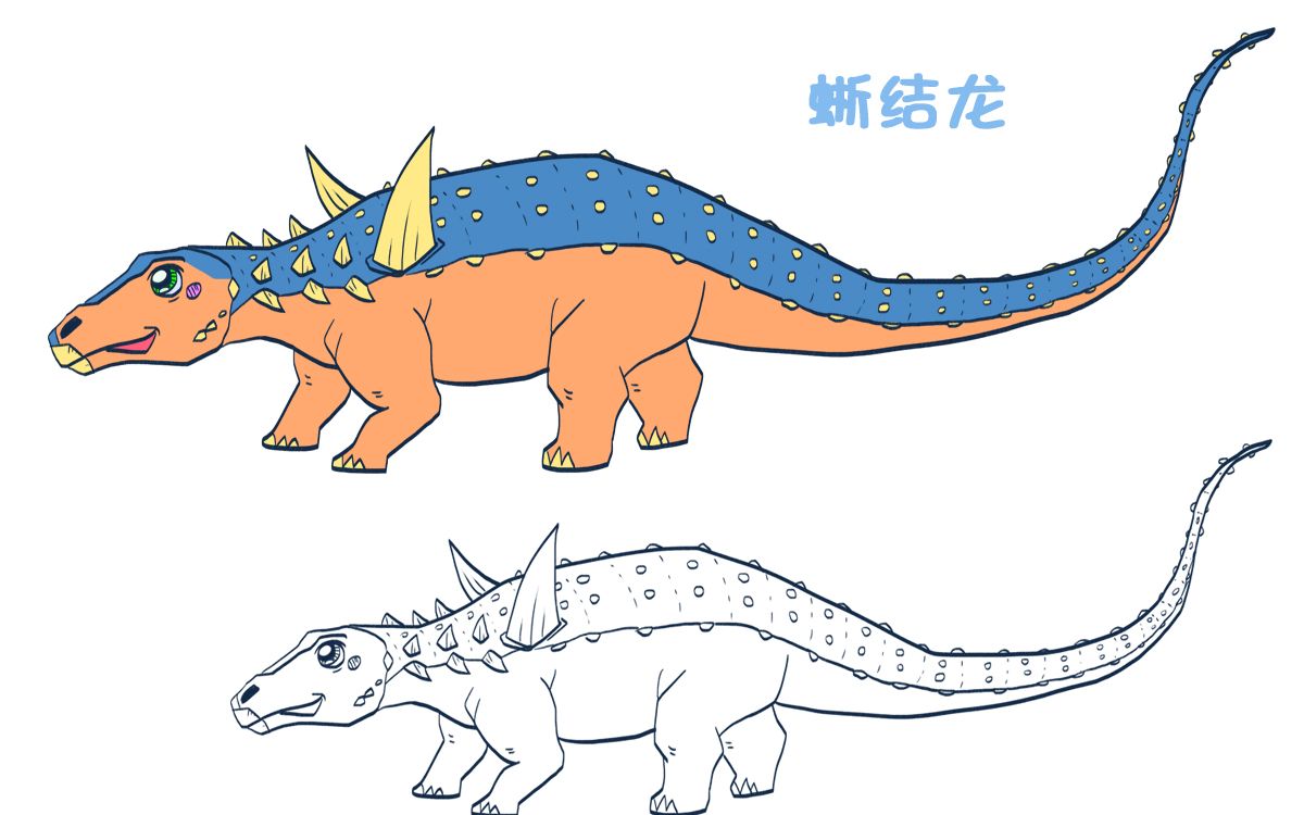 简笔画大全,蜥结龙(一)