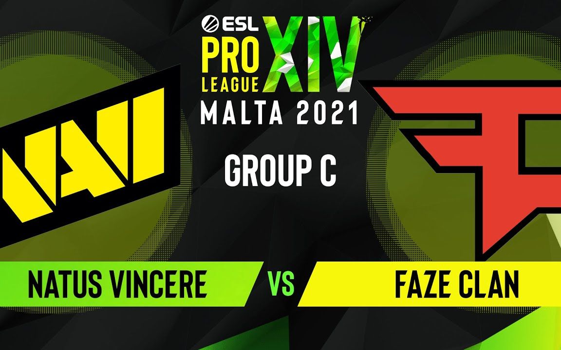 Natus Vincere vs. FaZe Clan  ESL Pro League Season 14  Group C  BO3哔哩哔哩bilibili