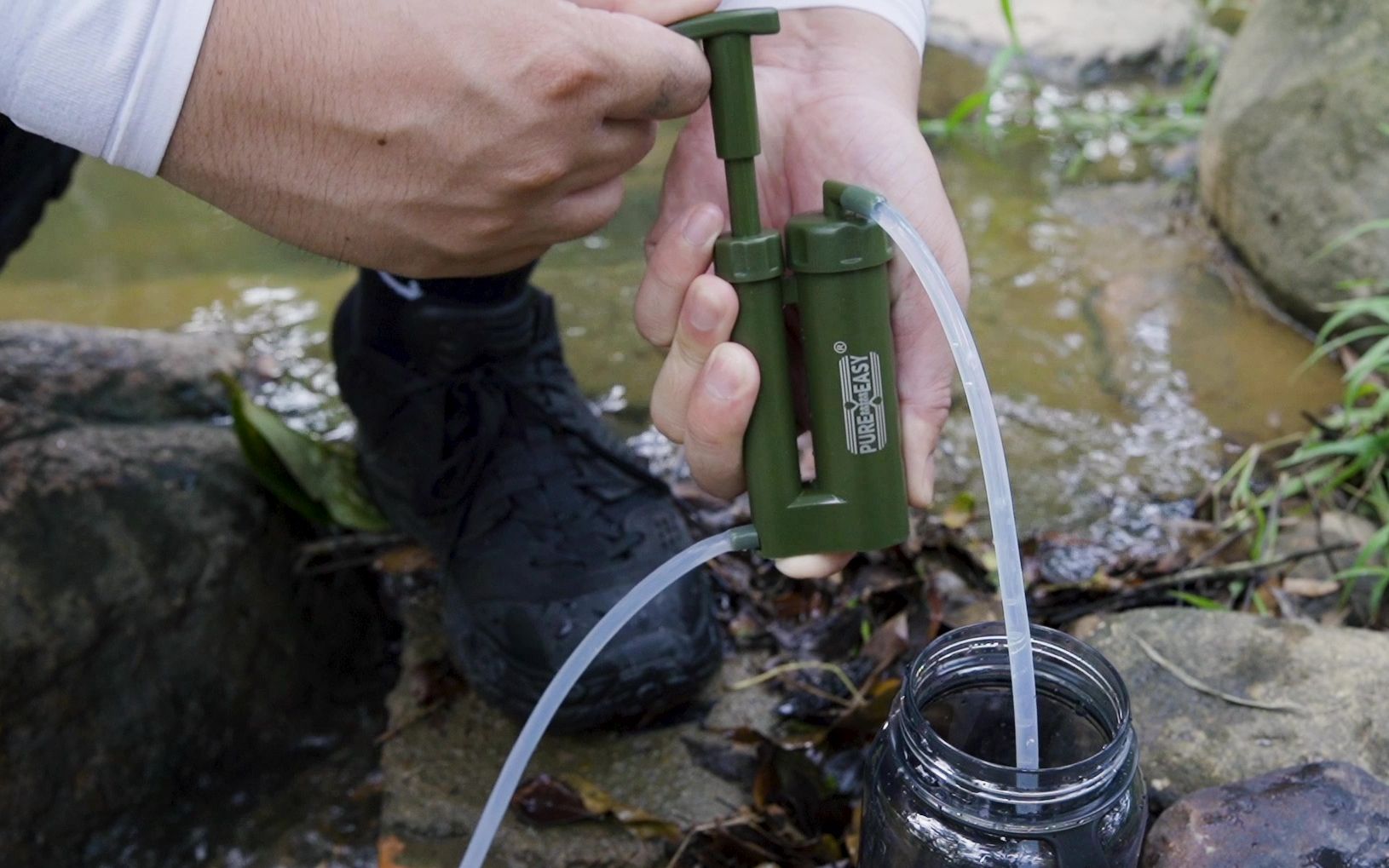 野外军用净水器,净易单兵净水器使用方法