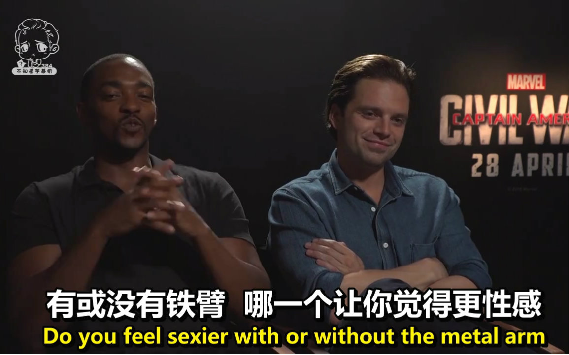 [图]【不知道字幕组】 美国队长3:内战-Anthony Mackie and Sebastian Stan 新加坡采访