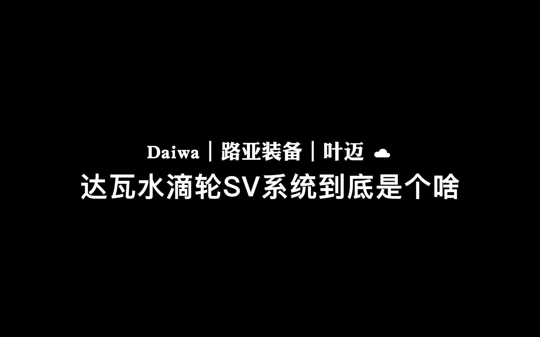 DAIWA达瓦水滴轮的SV系统是什么意思,起什么作用哔哩哔哩bilibili