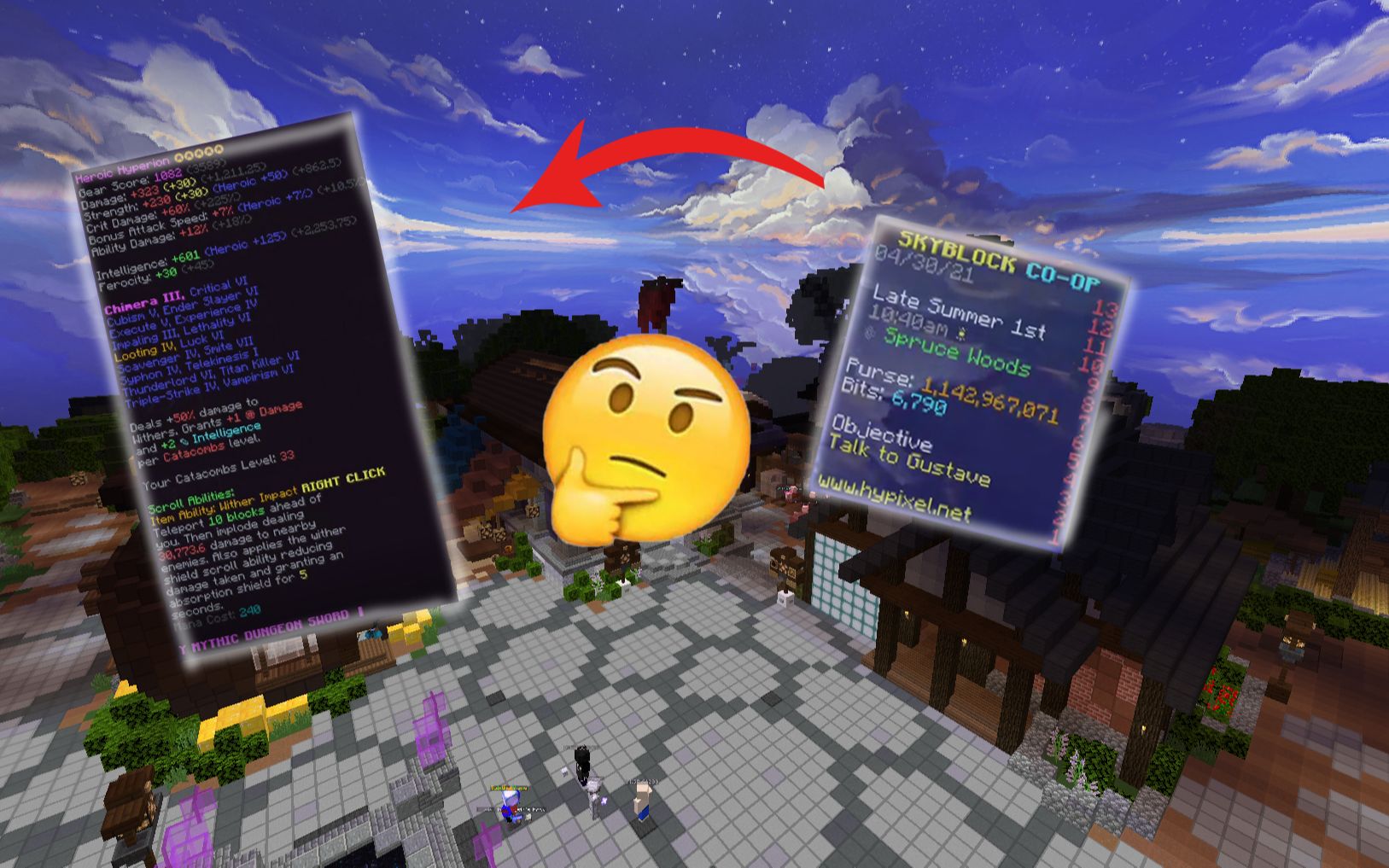 skyblock当你卖出两把神剑去买一把900m的神剑