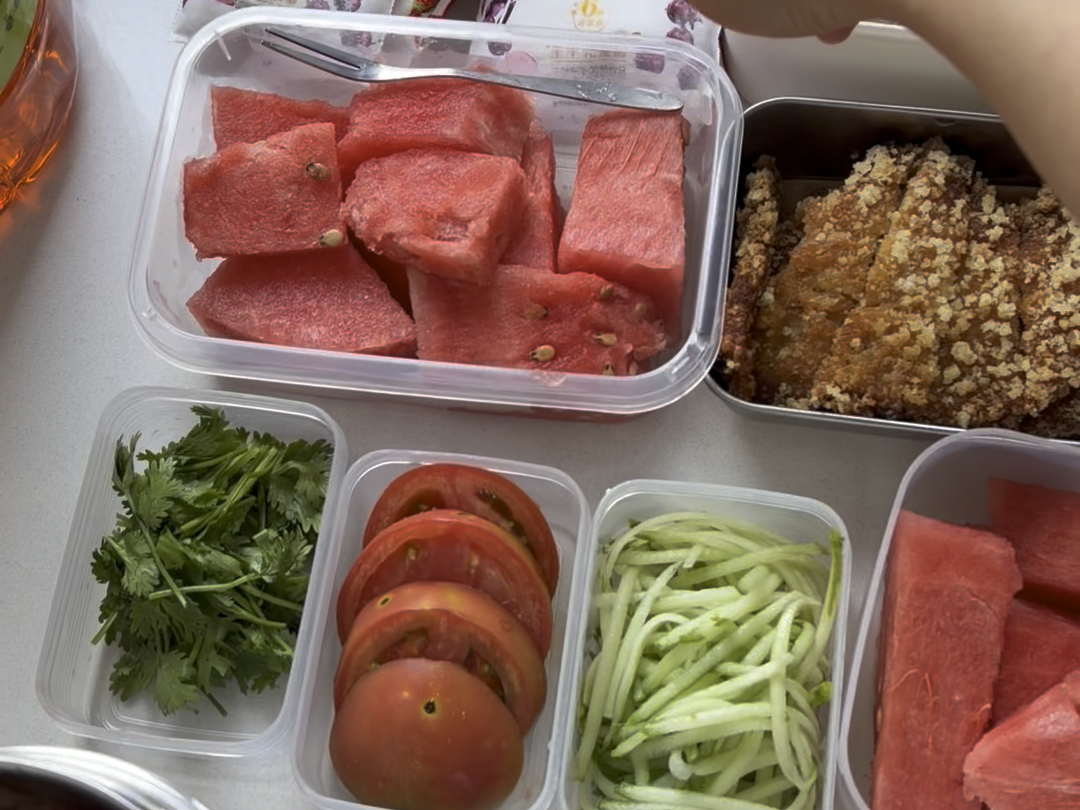 给我对象带的爱心午餐