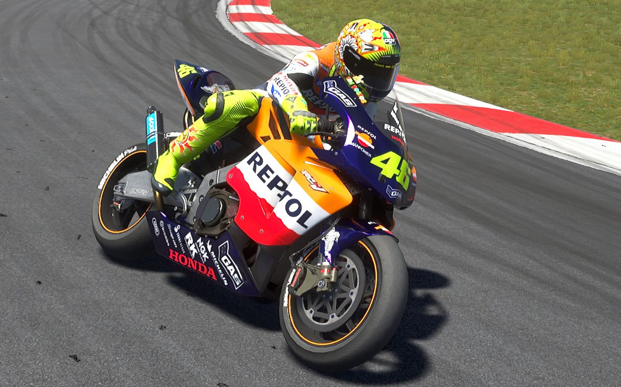 绝无仅有的v5引擎gp赛车-本田rc211-v加泰罗尼亚赛道单圈 motogp19