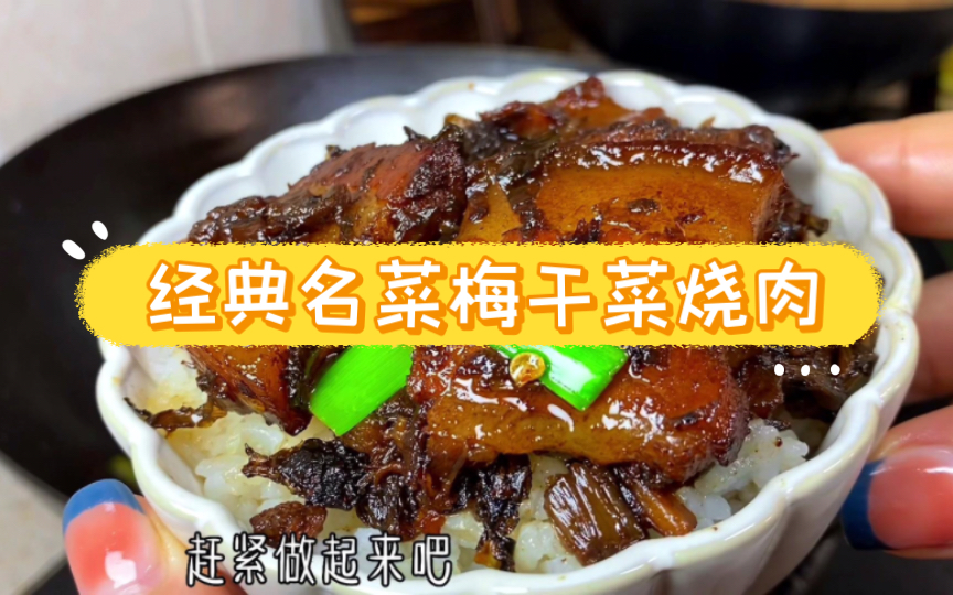 【美食家常菜日记】经典名菜梅干菜烧肉哔哩哔哩bilibili