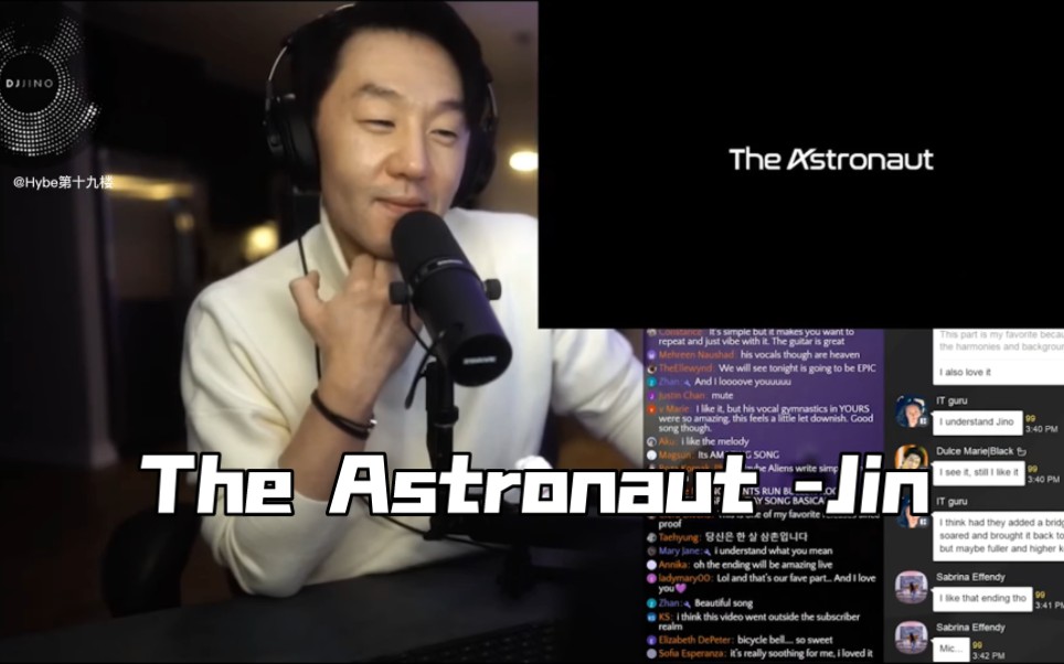 [图]【中字】“他是世间至美好的代表”Jino关于The Astronaut-Jin金硕珍Mv相关Reaction