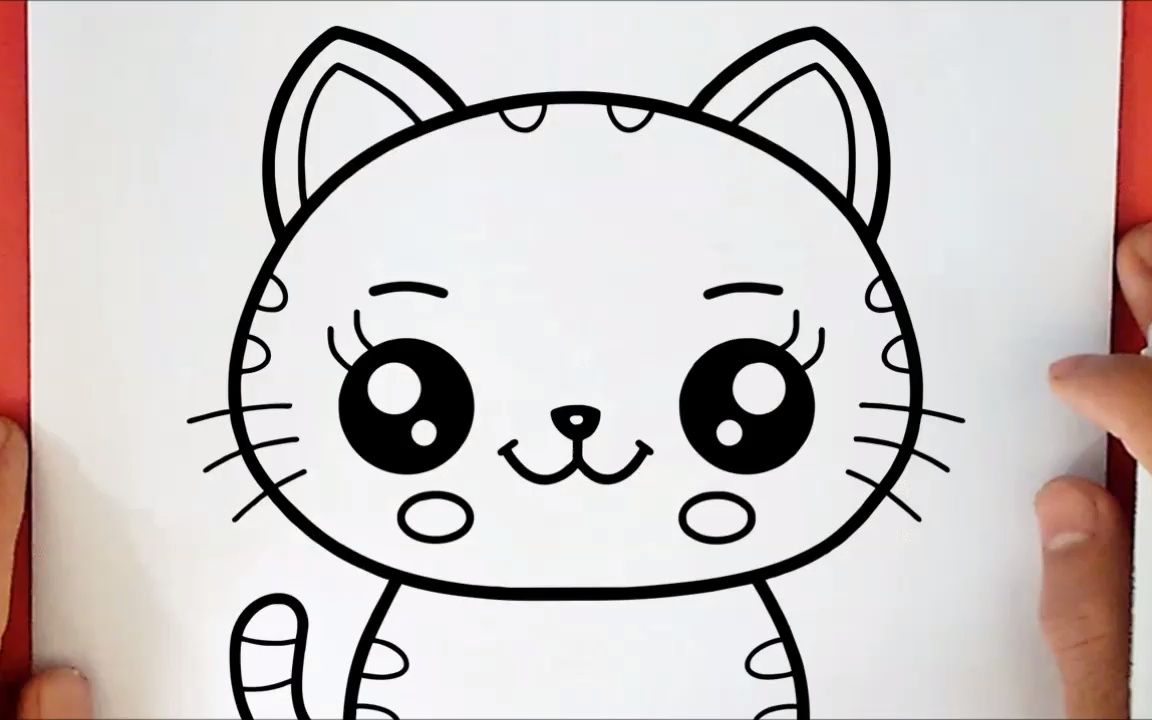 【简笔画】教你画可爱的猫咪~超级简单的绘画,一看就会!