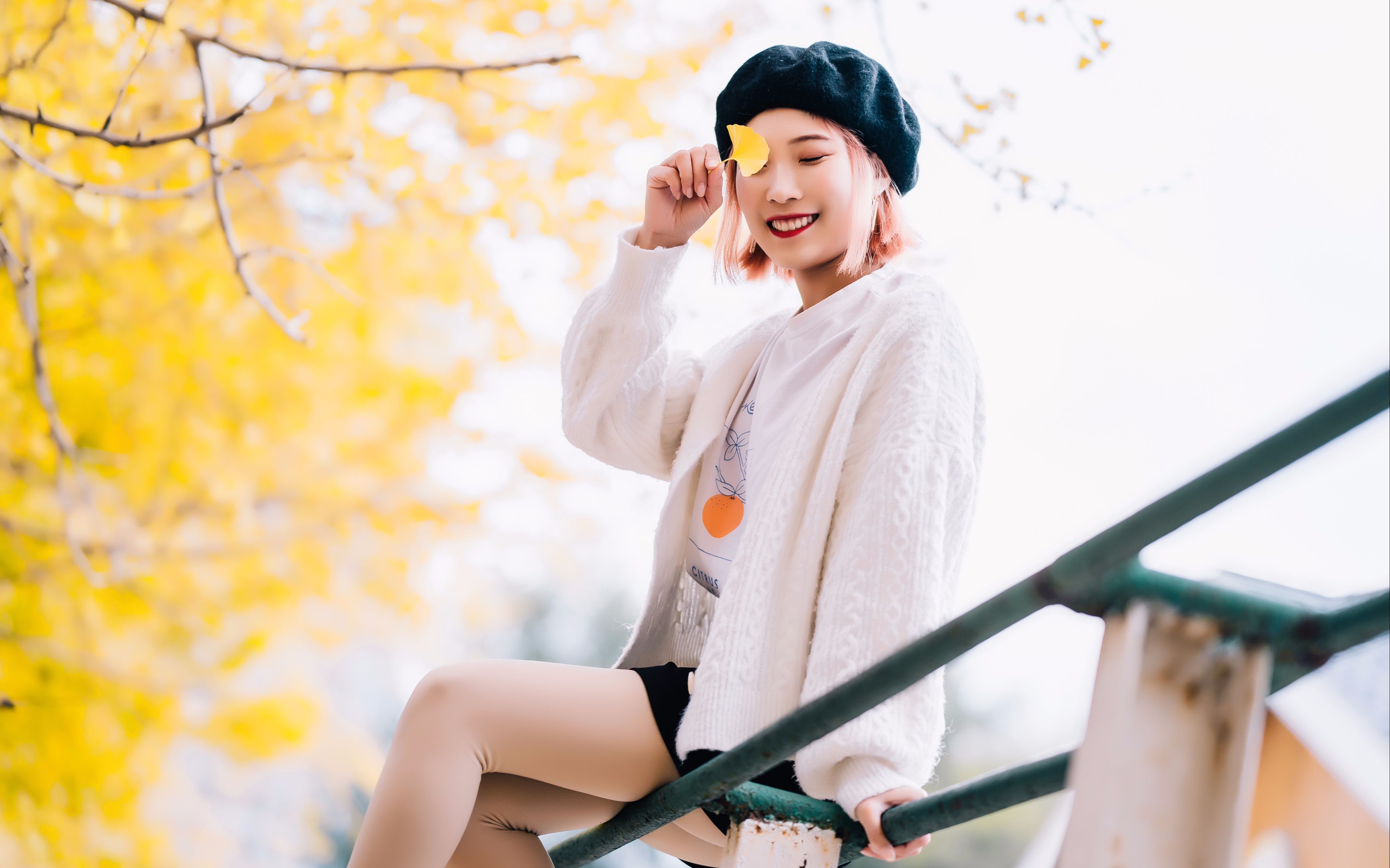 【拍妹日记01】你们想要的小姐姐,秋天银杏叶(尼康z6 z85 1.