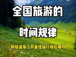 Descargar video: 全国旅游的时间规律，你知道每个月最佳旅行地在哪吗？