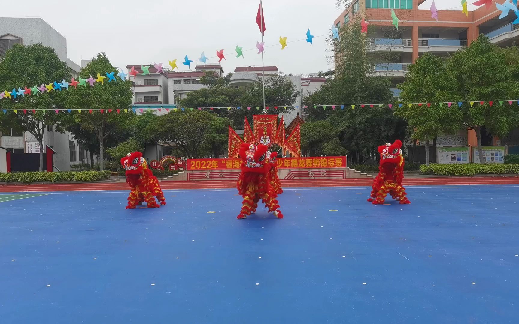 丙组群狮规定套路禅城区黎涌小学龙狮队哔哩哔哩bilibili