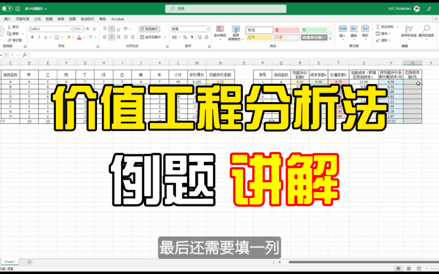 价值工程分析法例题讲解哔哩哔哩bilibili