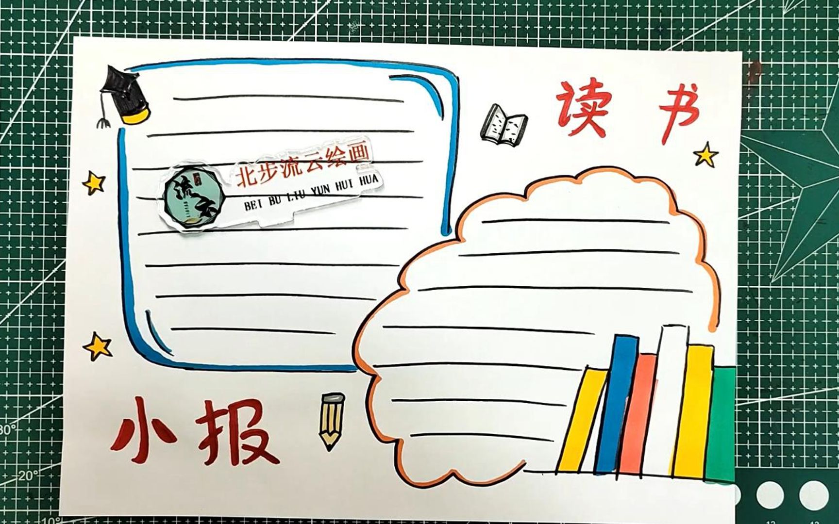 讀書手抄報,適合孩子畫的兒童簡筆畫,簡單易學