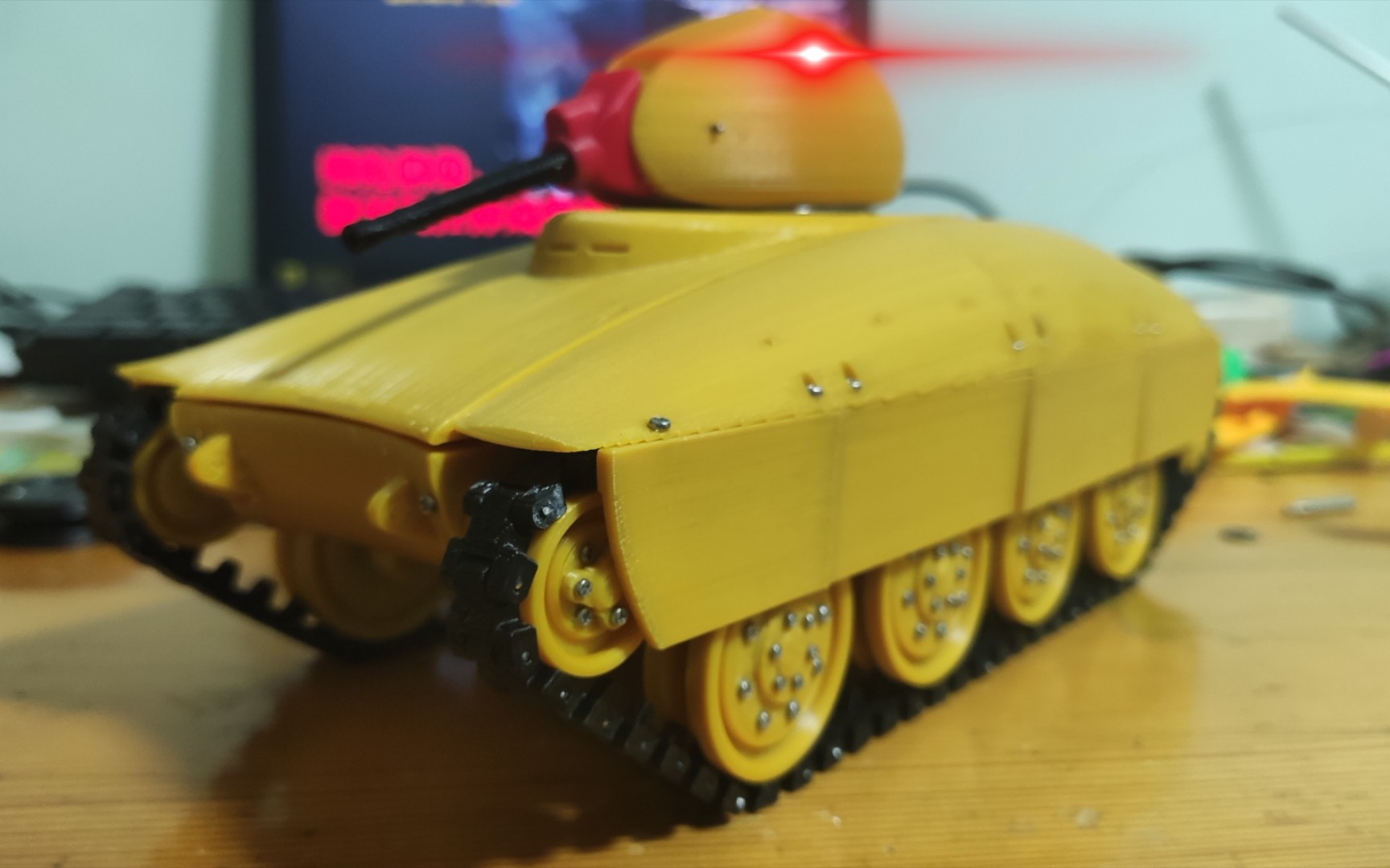 amx-40小黄鸭坦克1/24模型组装(下)