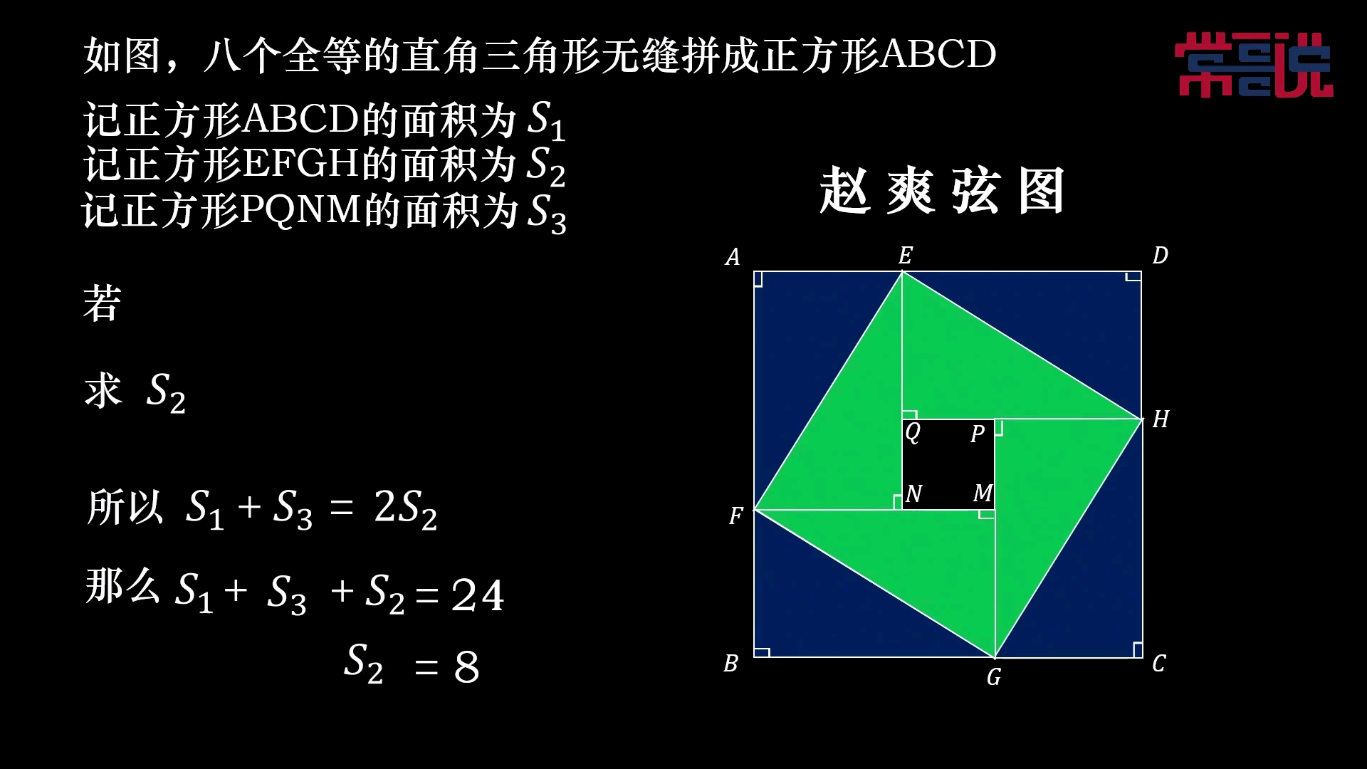 赵爽弦图解题你会吗?哔哩哔哩bilibili