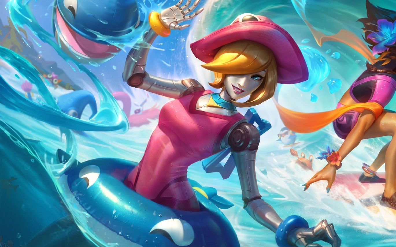 league of legends 泳池派对-发条 皮肤特效1080p60 _哔哩哔哩_bili