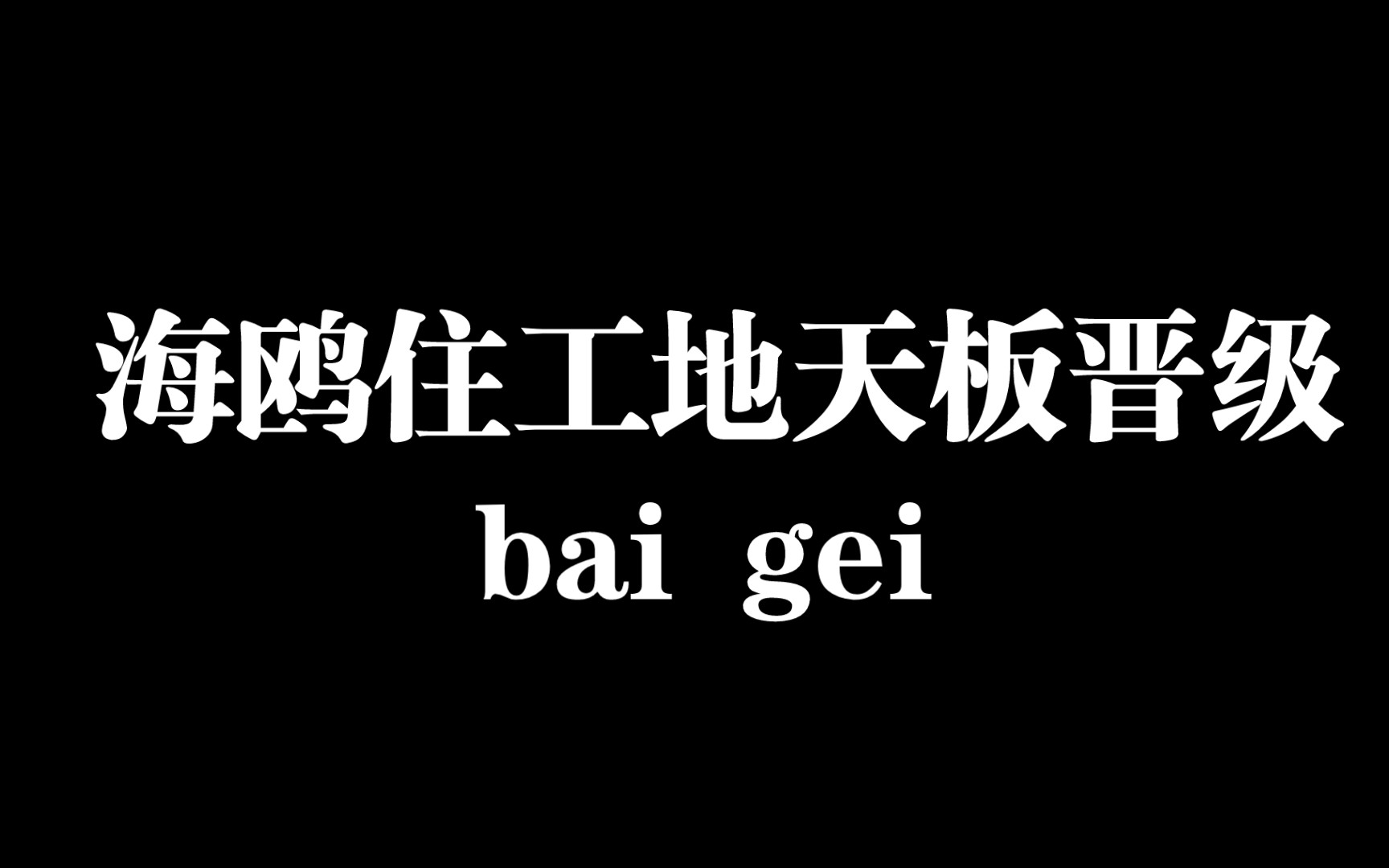 海鸥住工地天板晋级哔哩哔哩bilibili