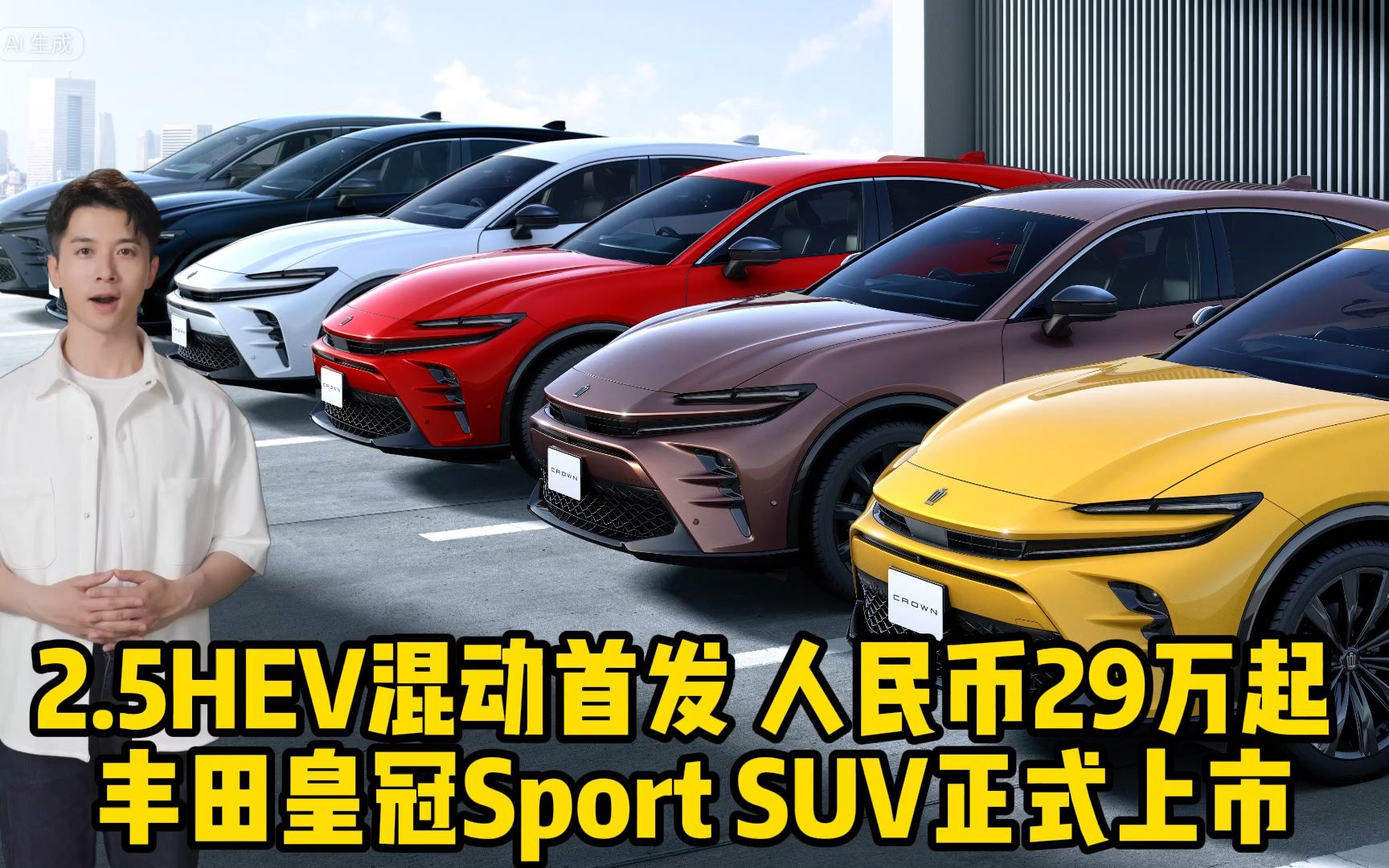 2.5HEV混动首发 人民币29万起 丰田皇冠Sport SUV正式上市哔哩哔哩bilibili