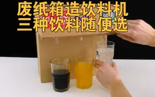 Download Video: 废纸箱改造自动饮料机，三种饮料随便选