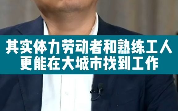 体力劳动者和熟练工人,更容易在大城市找到工作哔哩哔哩bilibili