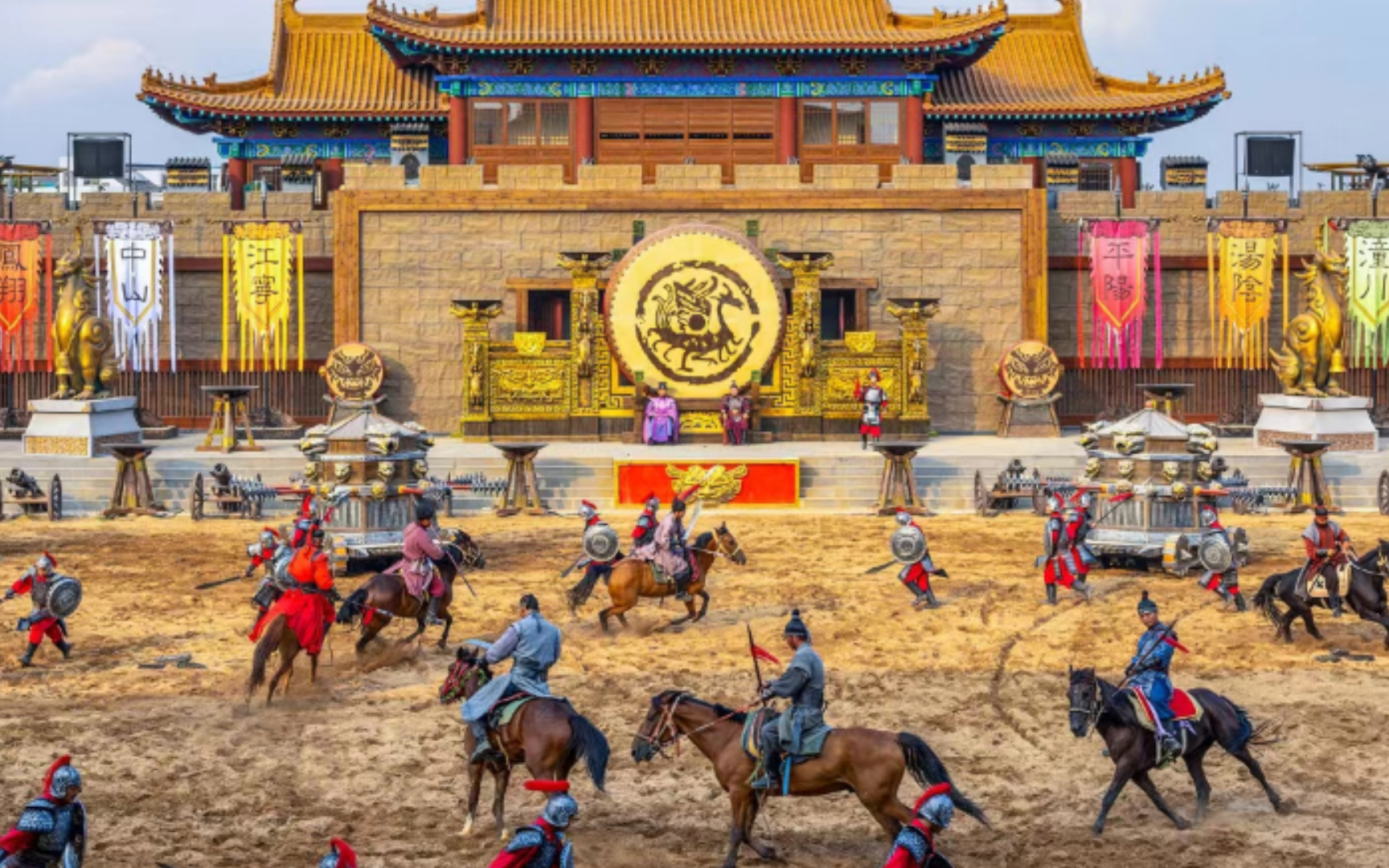 开封清明上河园--岳飞抢挑小梁王