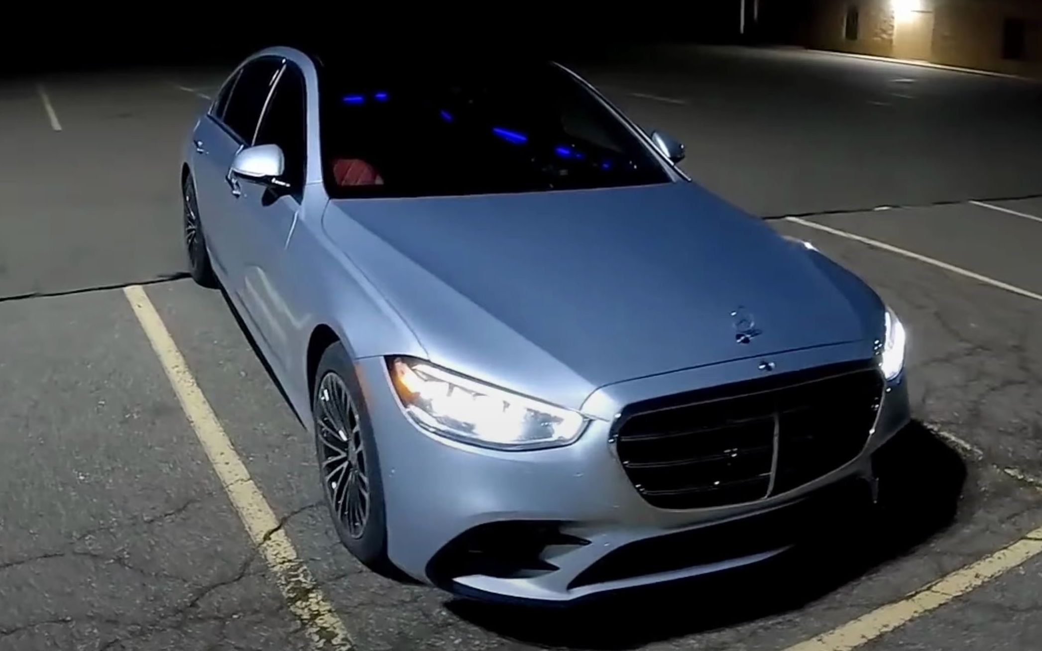 奔驰 w223 s级 s580 2021款夜间第一人称试驾