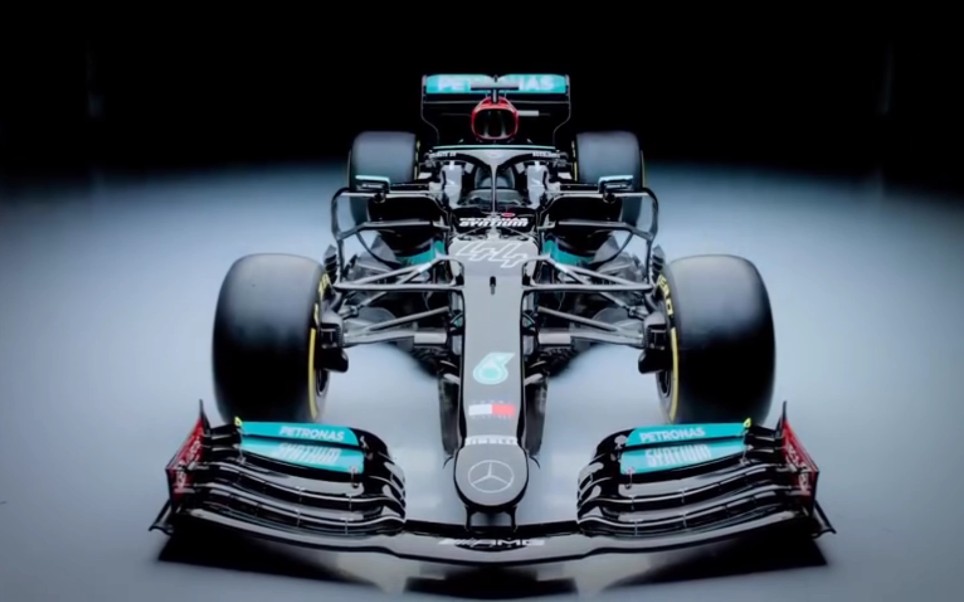 梅赛德斯amg f1车队赛车黑色涂装视觉盛宴