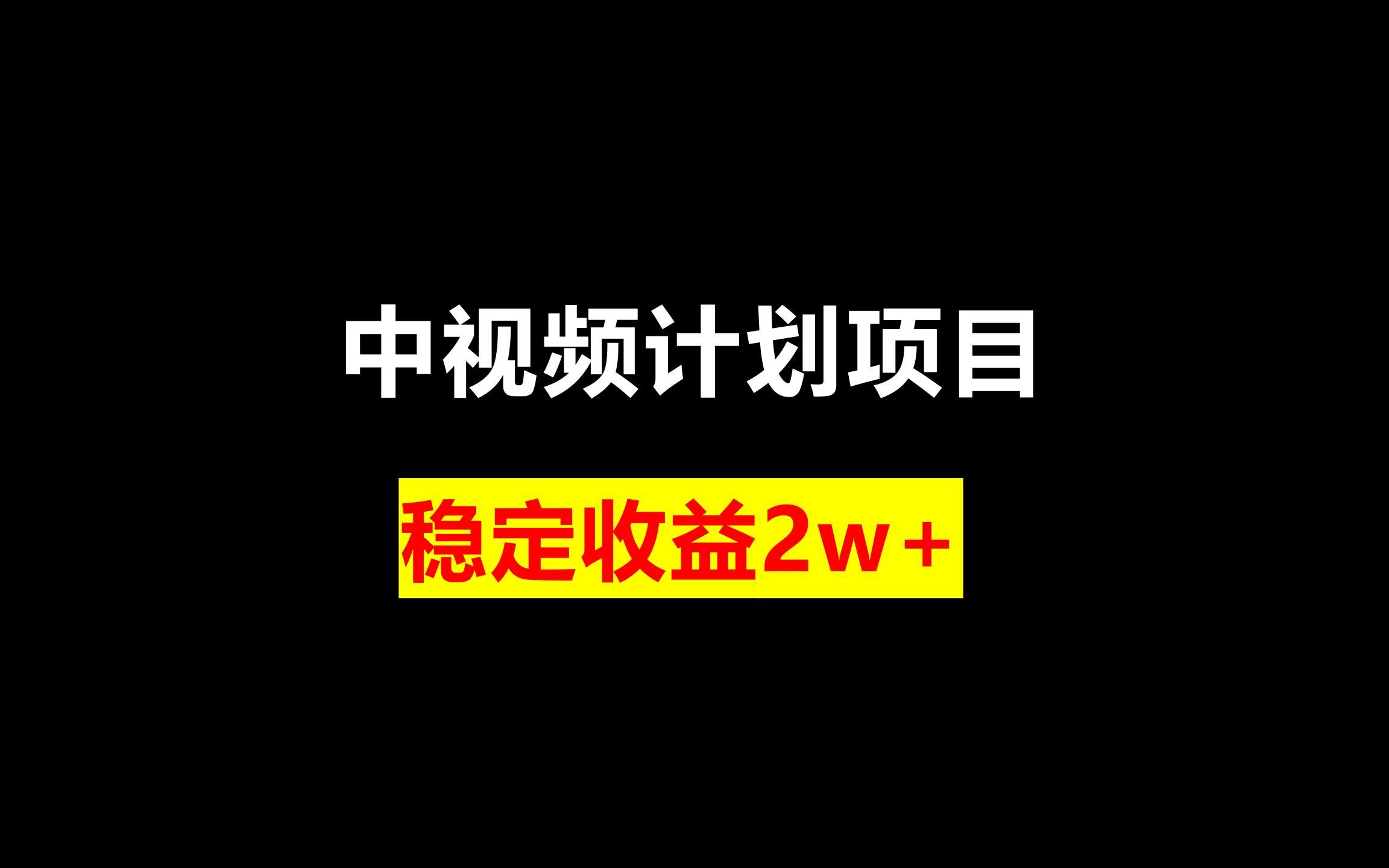 [图]中视频计划项目，做小动画视频，稳定收益2w+