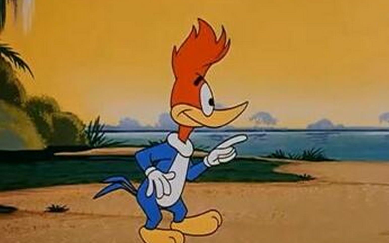 啄木鸟伍迪:我看你皮很值钱.鳄鱼:你礼貌吗?