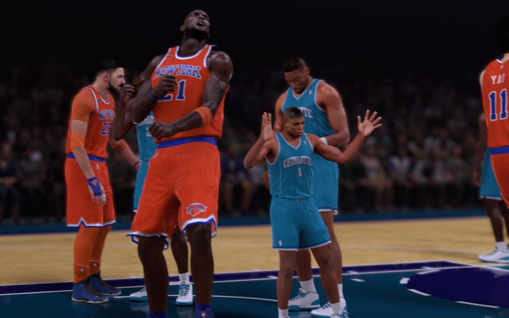 【nba 2k16】加內特前場板造1米6矮個博格斯犯規2 1後瘋狂慶祝 很符合