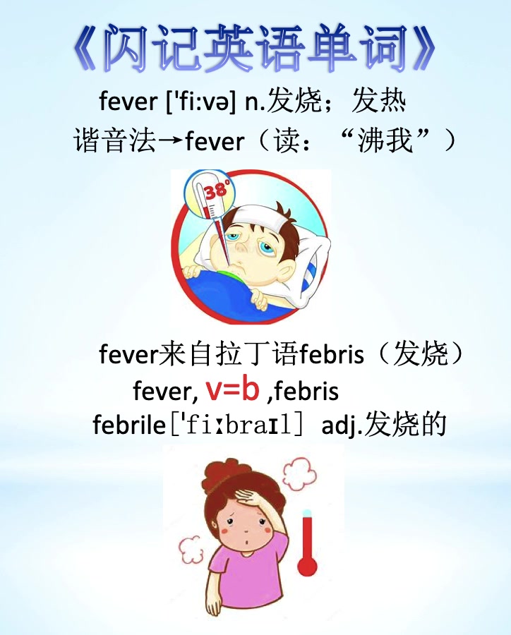 零基础记单词—fever 发烧;发热哔哩哔哩bilibili