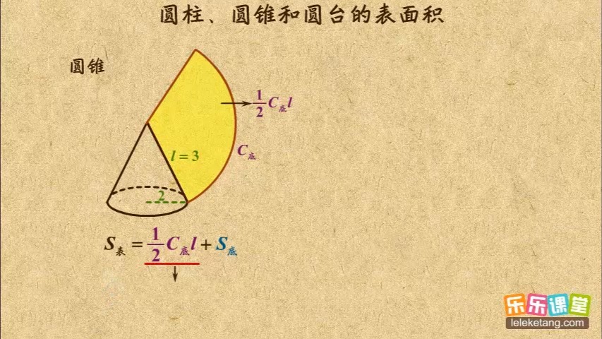 圆台母线图示图片