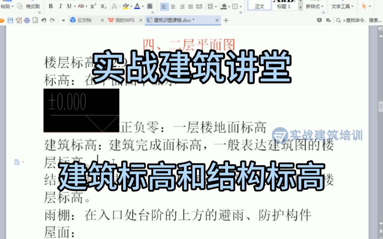 实战建筑讲堂:建筑标高和结构标高的区别是什么?哔哩哔哩bilibili