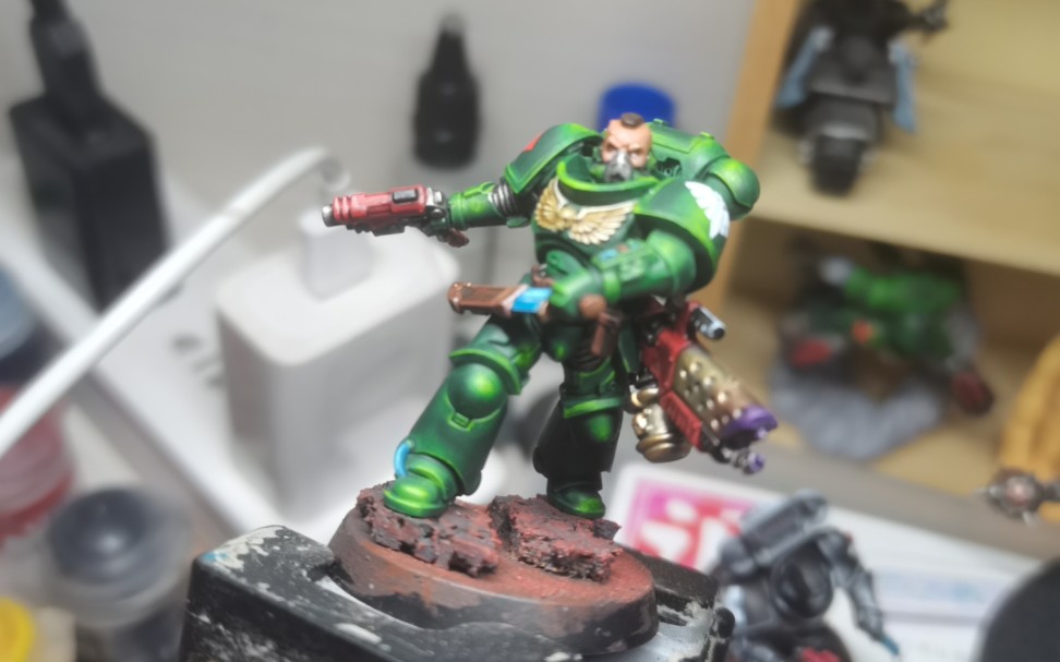 战锤40k 黑暗天使p热熔简单涂装(告诉你忠诚是什么颜色的)