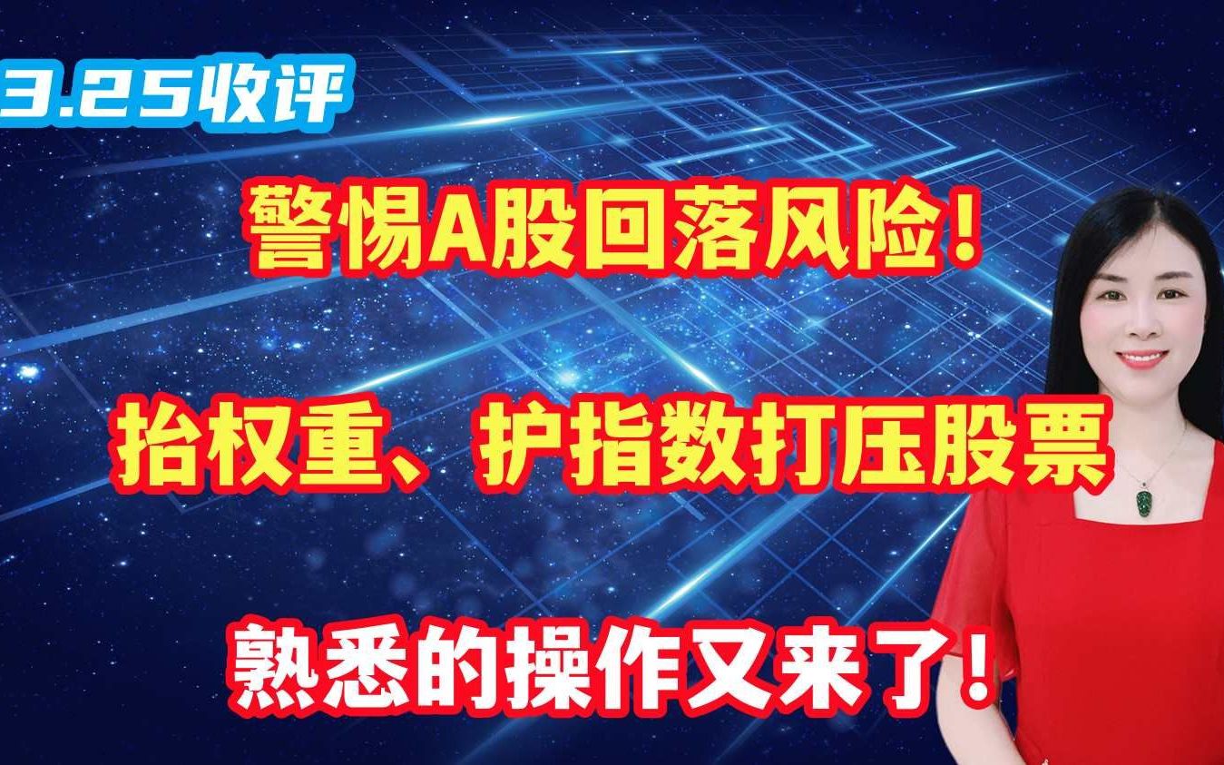 警惕A股回落风险!抬权重、护指数打压股票,熟悉的操作又来了!哔哩哔哩bilibili