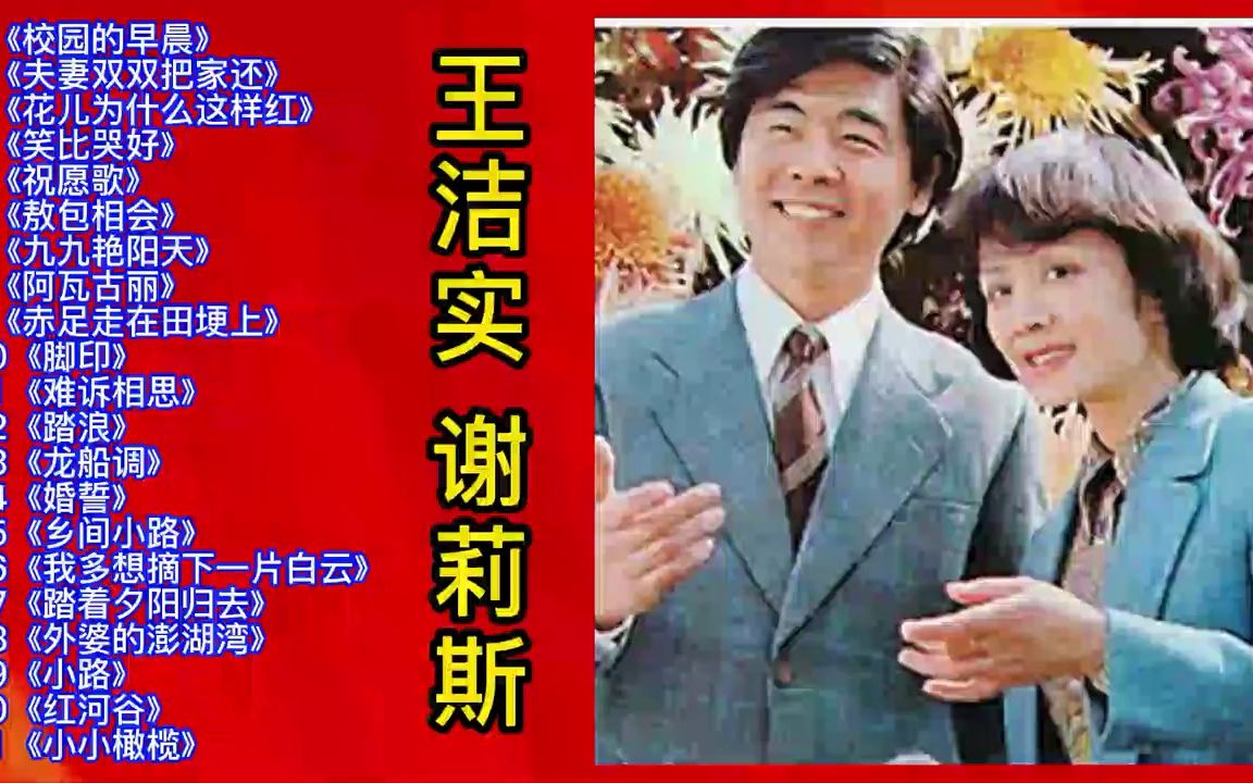 [图]八十年代流行经典歌曲21首（王洁实、谢莉斯演唱）