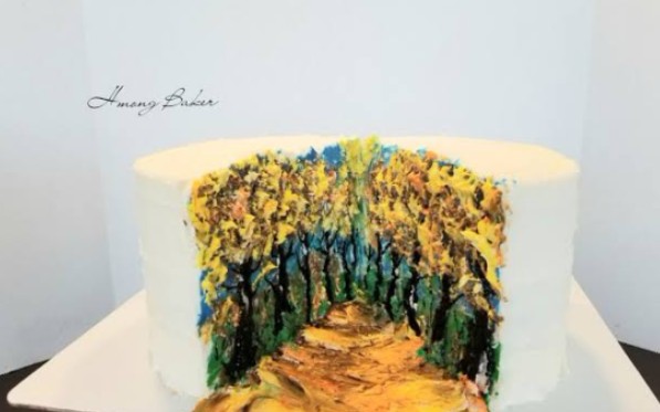 【Beautiful Cake】蛋糕绘画! 秋季主题奶油霜手绘蛋糕‖CAKE PAINTING! Fall Autumn Theme Cake!哔哩哔哩bilibili