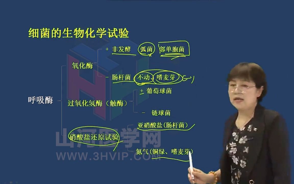 [图]34微生物检验技术高级职称考试-冲刺课：细菌的生物化学试验二山河医学网