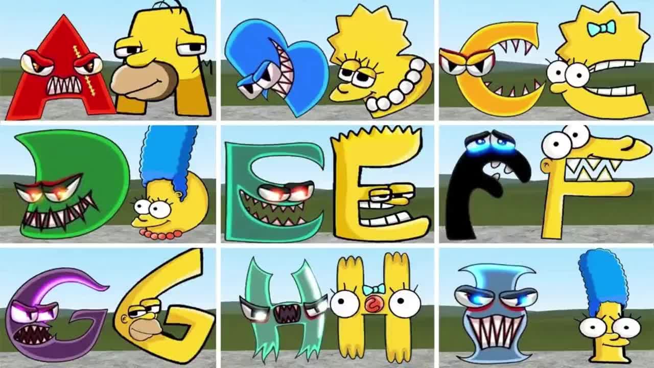 辛普森一家字母版本,好有趣!#游戏 #字母怪兽 #单机游戏