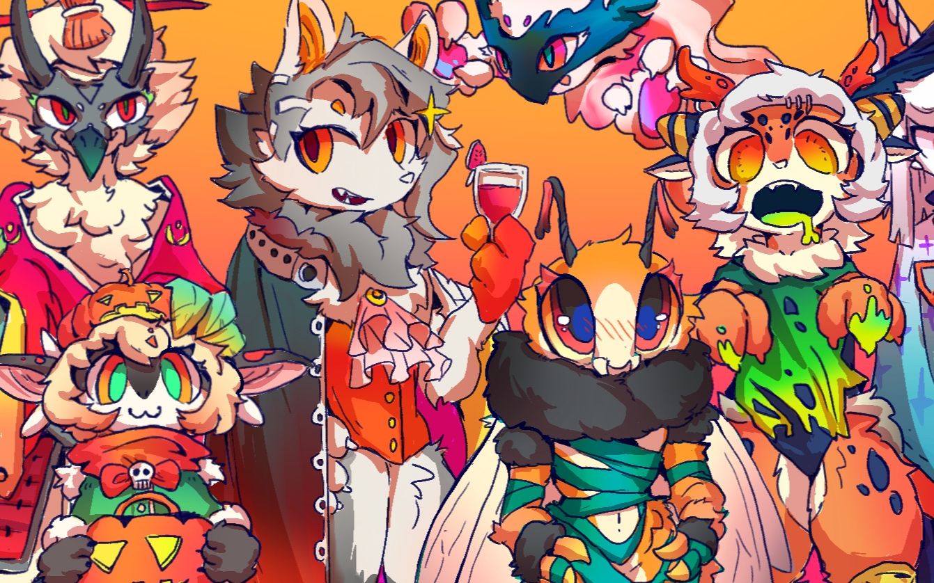 【furry绘画】立体图片全员化装舞会哔哩哔哩bilibili