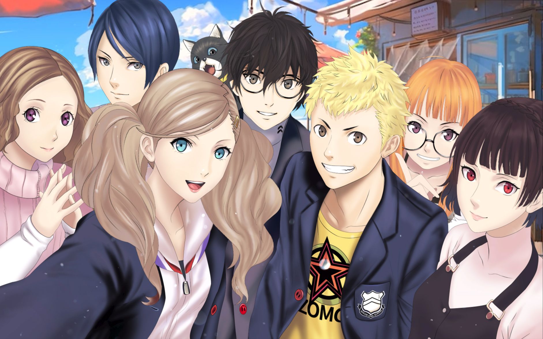 【女神异闻录 p5】合影手绘!