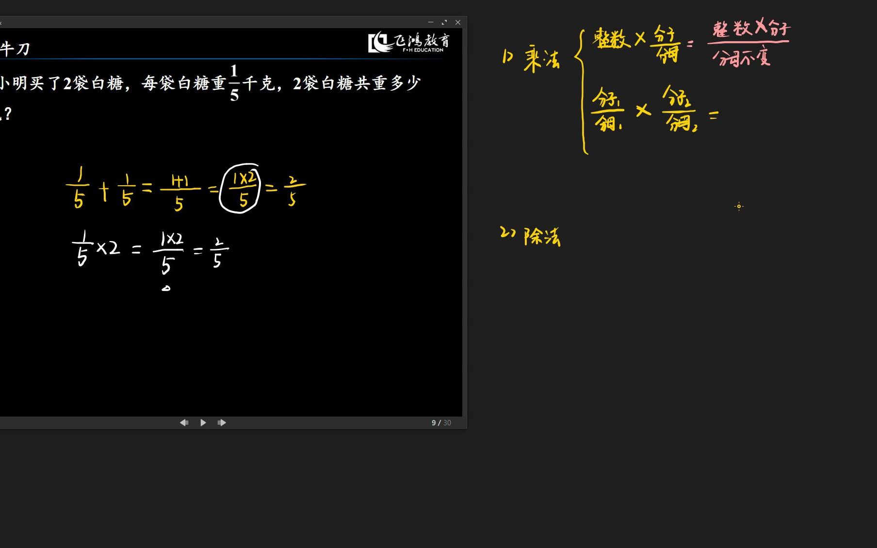 [图]第3节课分数乘除法