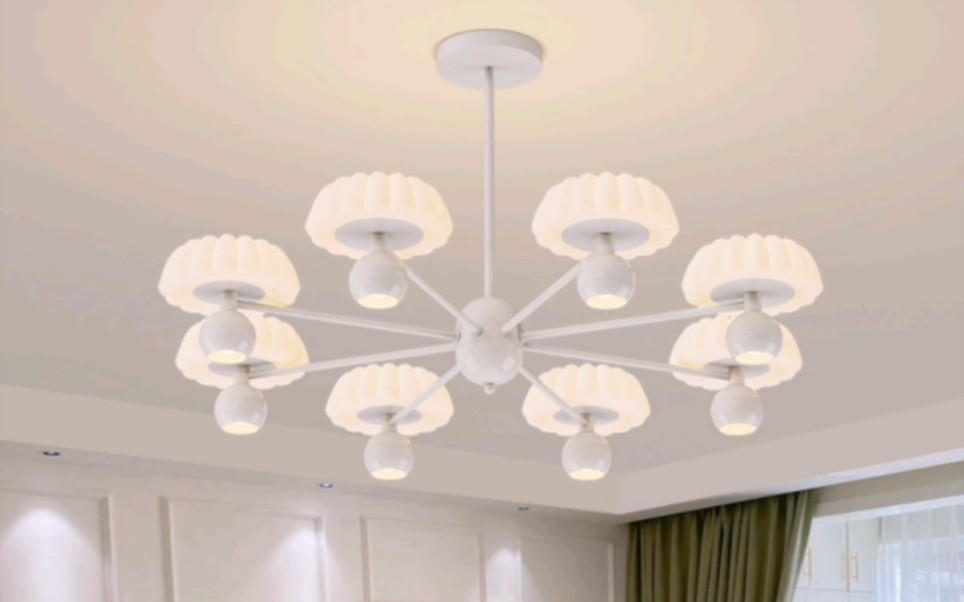 奶油风护眼款小蘑菇灯具造型