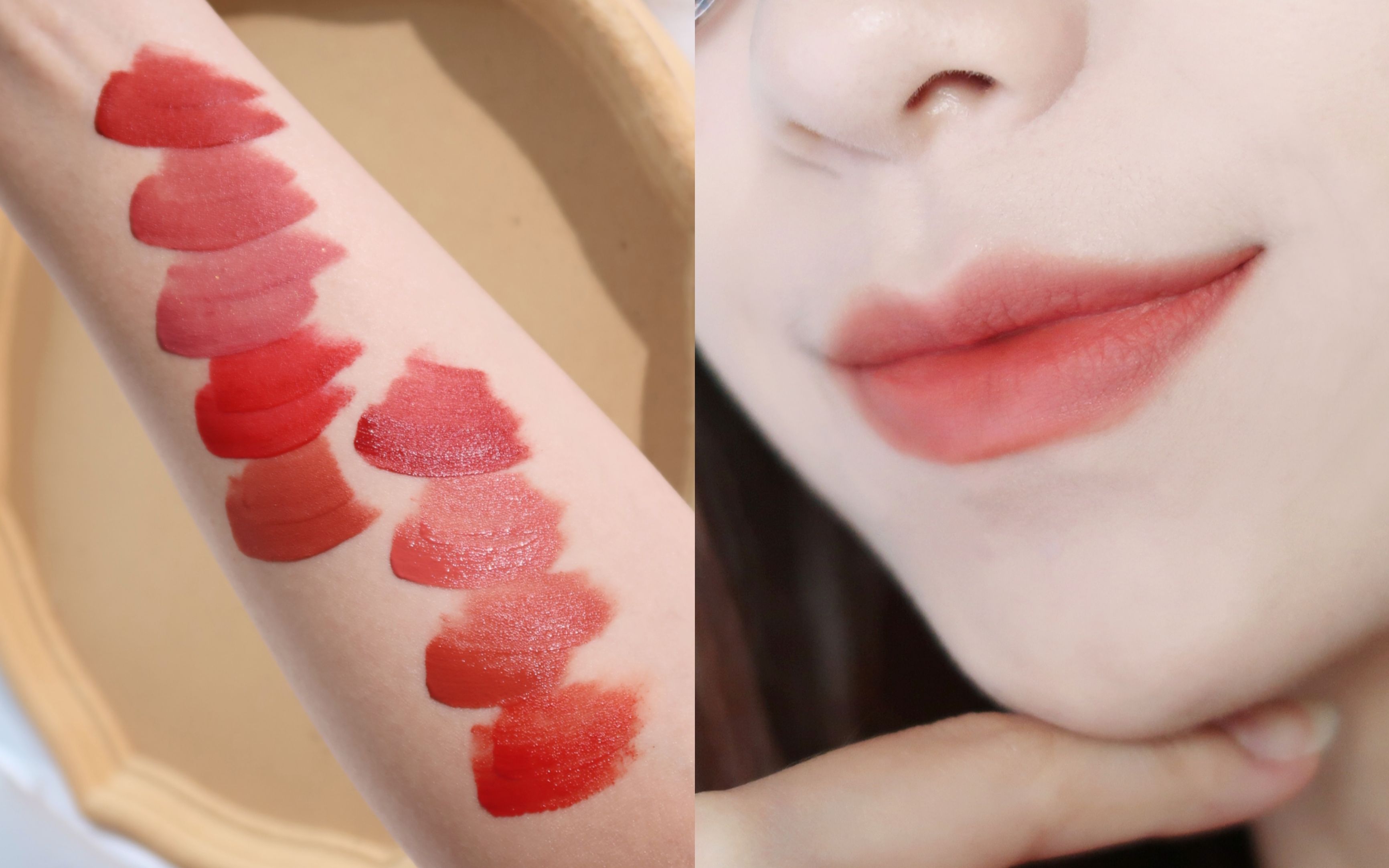 半桃小粉棒唇釉试色_哔哩哔哩_bilibili