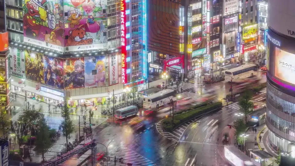 唯有震撼：东京夜景航拍：『東京空撮夜景TOKYO Bird's-eye Night View